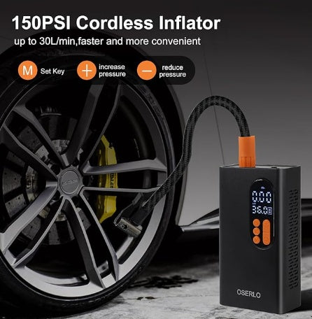 Wireless Inflator Car Portable Automatic Pumps Handheld Electric High Pressure Tire Car Pumps